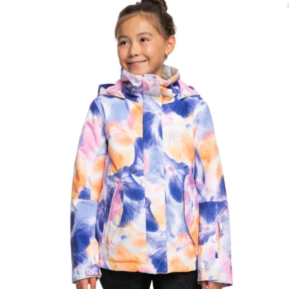 Roxy Girls Jetty Technical Pink and Blue Jacket